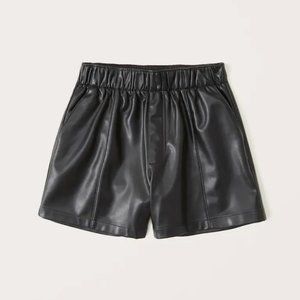 Abercrombie & Fitch Vegan Leather Pull-On Shorts